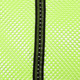 Gothic-Styled Long Sleeve Openwork Top in Vibrant Neon Green