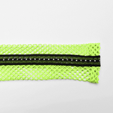 Gothic-Styled Long Sleeve Openwork Top in Vibrant Neon Green