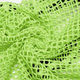 Gothic-Styled Long Sleeve Openwork Top in Vibrant Neon Green