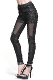 Gothic Tattered Leggings / Women's Fashion Pants