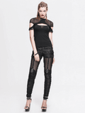 Gothic Tattered Leggings / Women's Fashion Pants