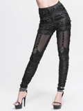 Gothic Tattered Leggings / Women's Fashion Pants