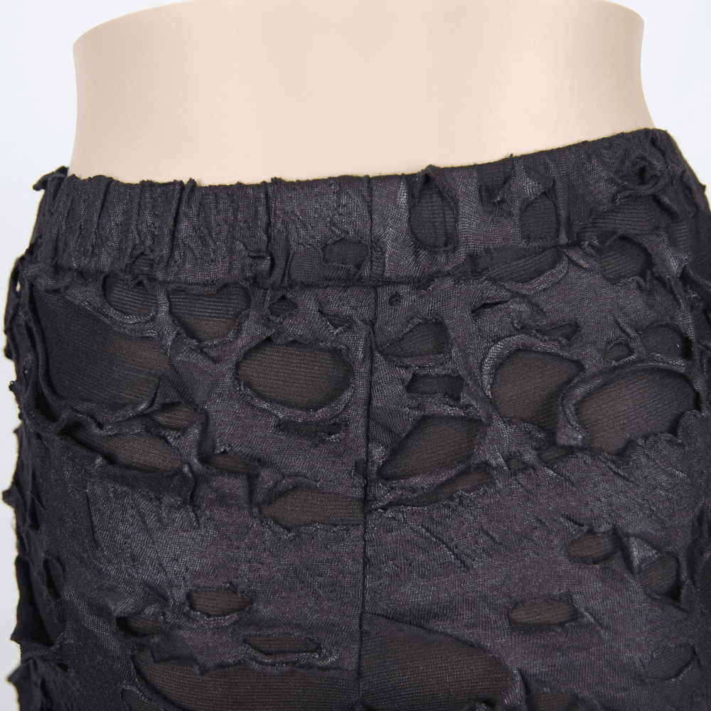 Gothic Tattered Leggings / Women's Fashion Pants