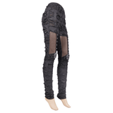 Gothic Tattered Leggings / Women's Fashion Pants