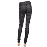 Gothic Tattered Leggings / Women's Fashion Pants