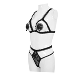 Gothic Two-Piece Split Lingerie / Sexy Hollow Bra for You