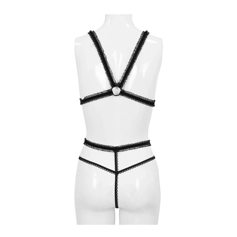 Gothic Two-Piece Split Lingerie / Sexy Hollow Bra for You