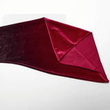 Gradient burgundy velvet fabric, showcasing rich colors and a soft, luxurious texture perfect for stylish creations.