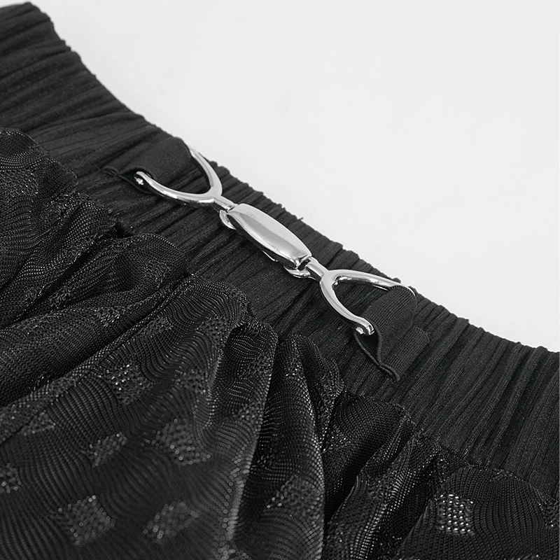 Grunge-Inspired Women's Mesh Skirt with Irregular Layers