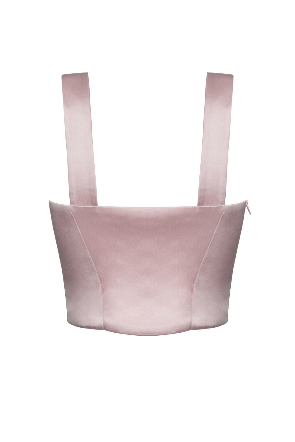 Heart-Shaped Pink Bustier Top with Strapping Detail