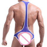Men's Hollow Out Sleeveless See-Through Bodysuit / Fitness Wrestling Skinny Leotard / Sexy Outfits - EVE's SECRETS