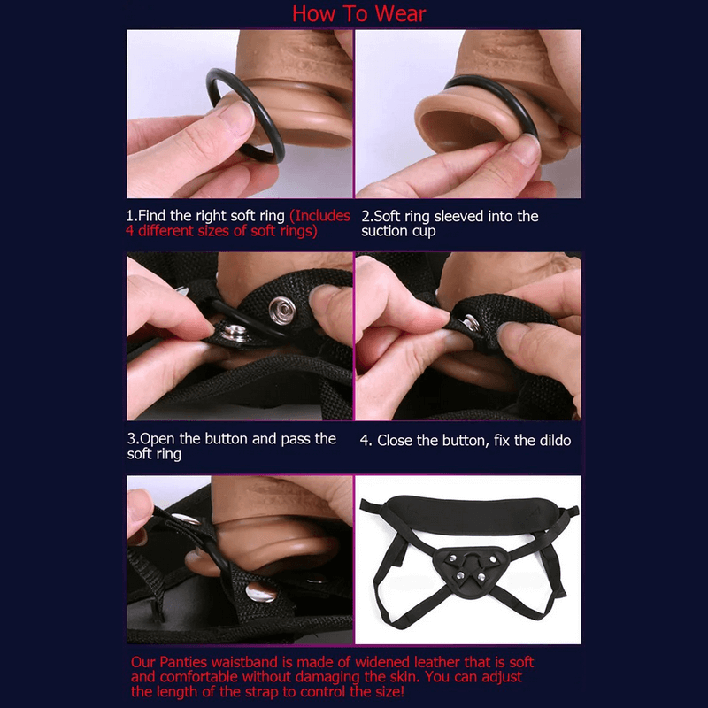 Huge Realistic Silicone Penis / Adult Masturbator Dildo with Panties - EVE's SECRETS