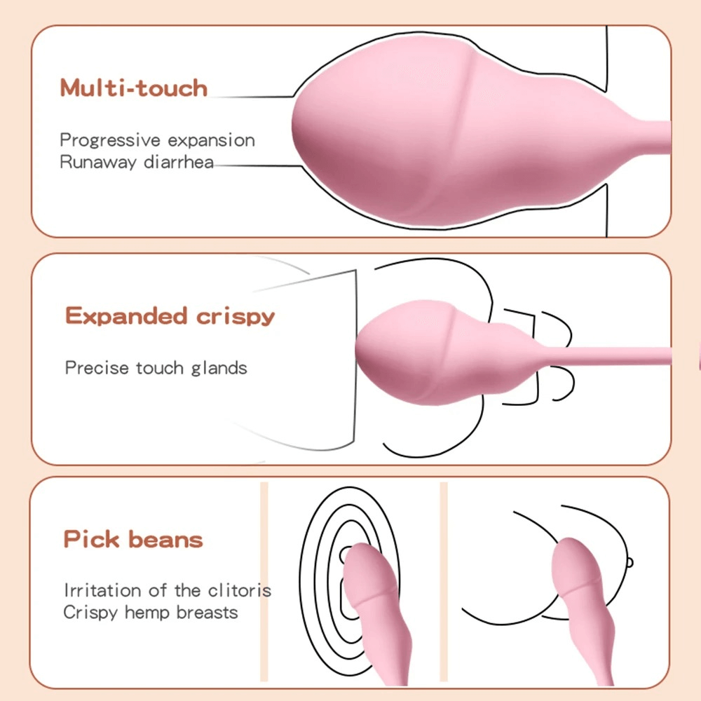Inflatable Egg Vibrator / Clitoris Stimulator with Remote Control - EVE's SECRETS