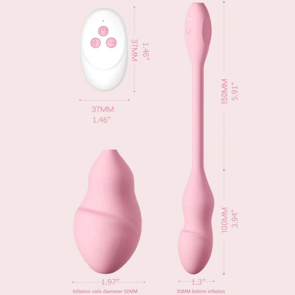 Inflatable Egg Vibrator / Clitoris Stimulator with Remote Control - EVE's SECRETS