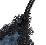 Lace Black and Red Bikini: Swimsuit with Waist Straps