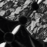 Lace Bodysuit with Oversleeves / Velvet Halterneck Lingerie