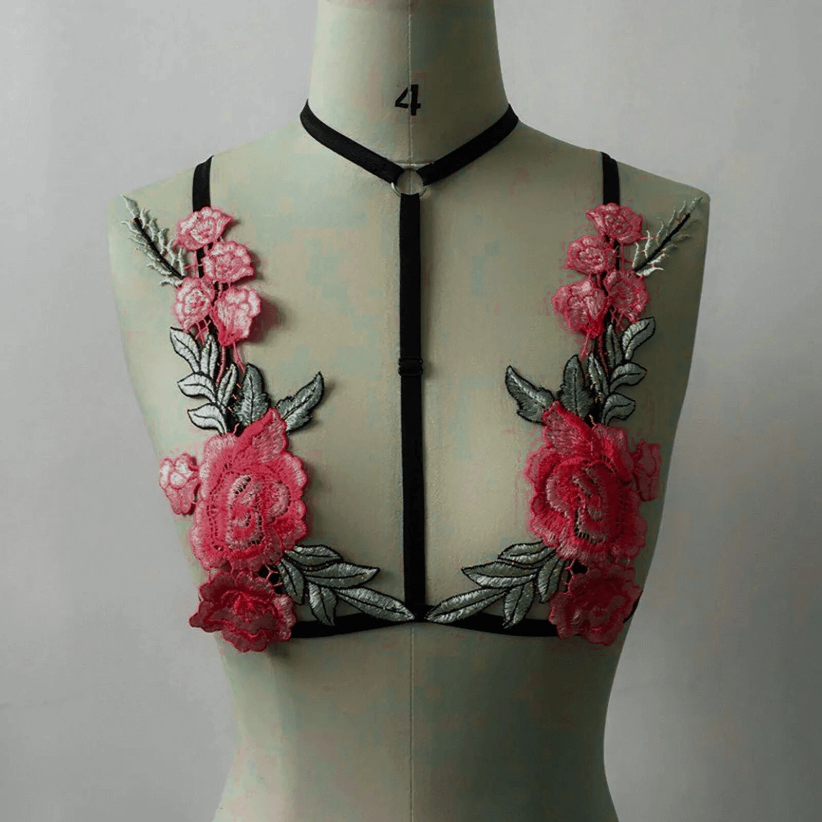 Lace Lingerie Set for Ladies / Embroidery Brief with Open Crotch - EVE's SECRETS
