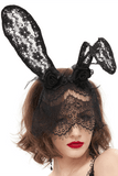 Lace Rabbit Ears Mask / Gothic Hair Accessory