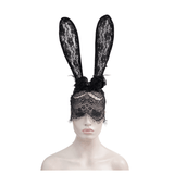 Lace Rabbit Ears Mask / Gothic Hair Accessory