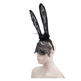 Lace Rabbit Ears Mask / Gothic Hair Accessory