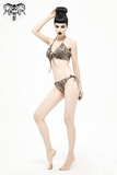 Lace Two-Piece Swimsuit: Stylish Animal Print Ladies Bikini
