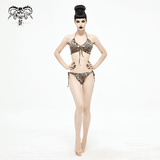 Lace Two-Piece Swimsuit: Stylish Animal Print Ladies Bikini