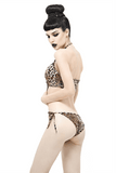 Lace Two-Piece Swimsuit: Stylish Animal Print Ladies Bikini