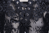 Lace-Up Gothic Women's Corset: Feathers and Flowers