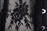 Lace-Up Gothic Women's Corset: Feathers and Flowers