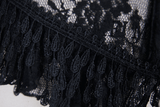 Lace-Up Gothic Women's Corset: Feathers and Flowers