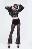 Lace-up Transparent Pants / Gothic Floral Lace Bottoms