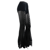 Lace-up Transparent Pants / Gothic Floral Lace Bottoms