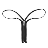 Women's Sexy T-back Panties with Zipper Crotch / Stretchy Micro G-String Bikini / Erotic Underwear - EVE's SECRETS