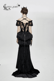 Ladies Transparent Lace Corset: Short Sleeves Elegance