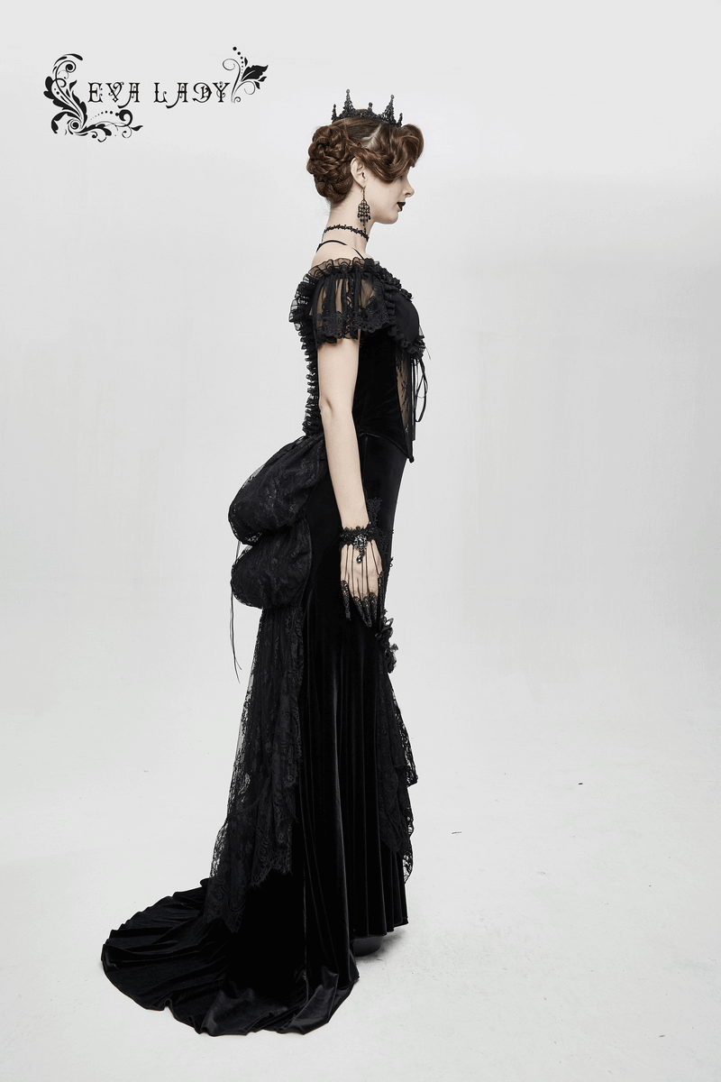 Ladies Transparent Lace Corset: Short Sleeves Elegance
