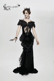 Ladies Transparent Lace Corset: Short Sleeves Elegance