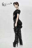 Ladies Transparent Lace Corset: Short Sleeves Elegance