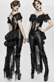 Ladies Transparent Lace Corset: Short Sleeves Elegance