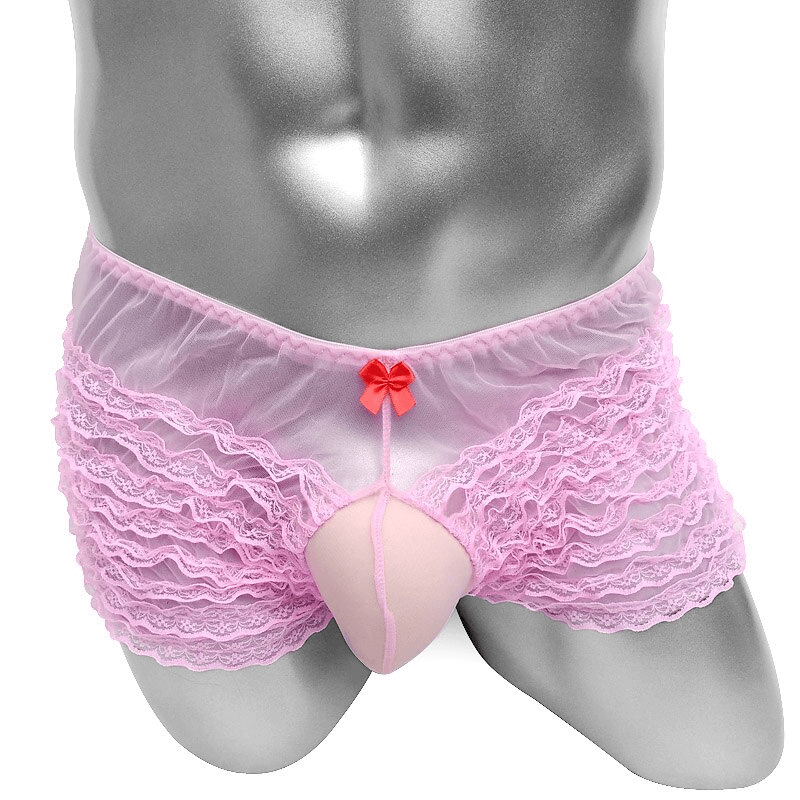 Layered Boyshort Underpants for Male / Erotic Lingerie with Pouch for Penis - EVE's SECRETS