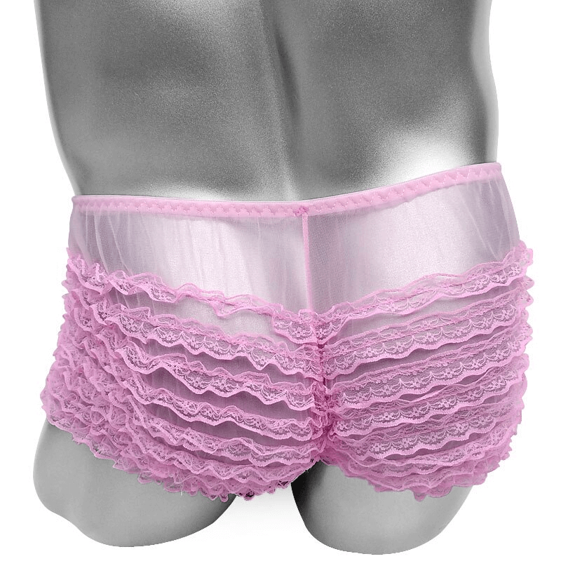 Layered Boyshort Underpants for Male / Erotic Lingerie with Pouch for Penis - EVE's SECRETS