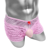 Layered Boyshort Underpants for Male / Erotic Lingerie with Pouch for Penis - EVE's SECRETS