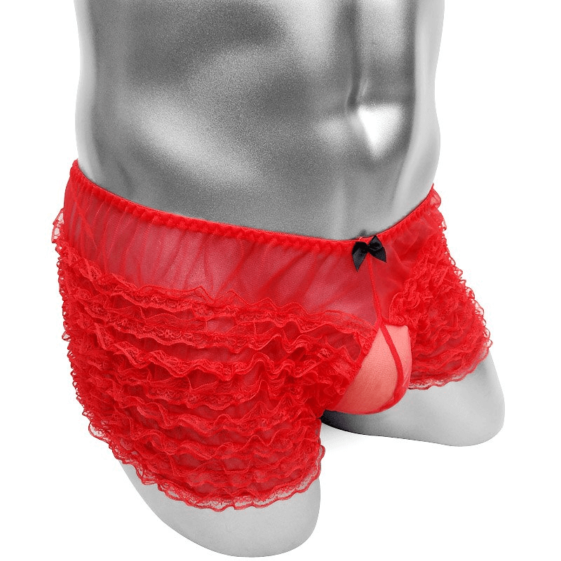 Layered Boyshort Underpants for Male / Erotic Lingerie with Pouch for Penis - EVE's SECRETS