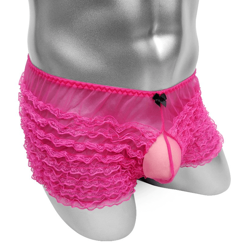 Layered Boyshort Underpants for Male / Erotic Lingerie with Pouch for Penis - EVE's SECRETS