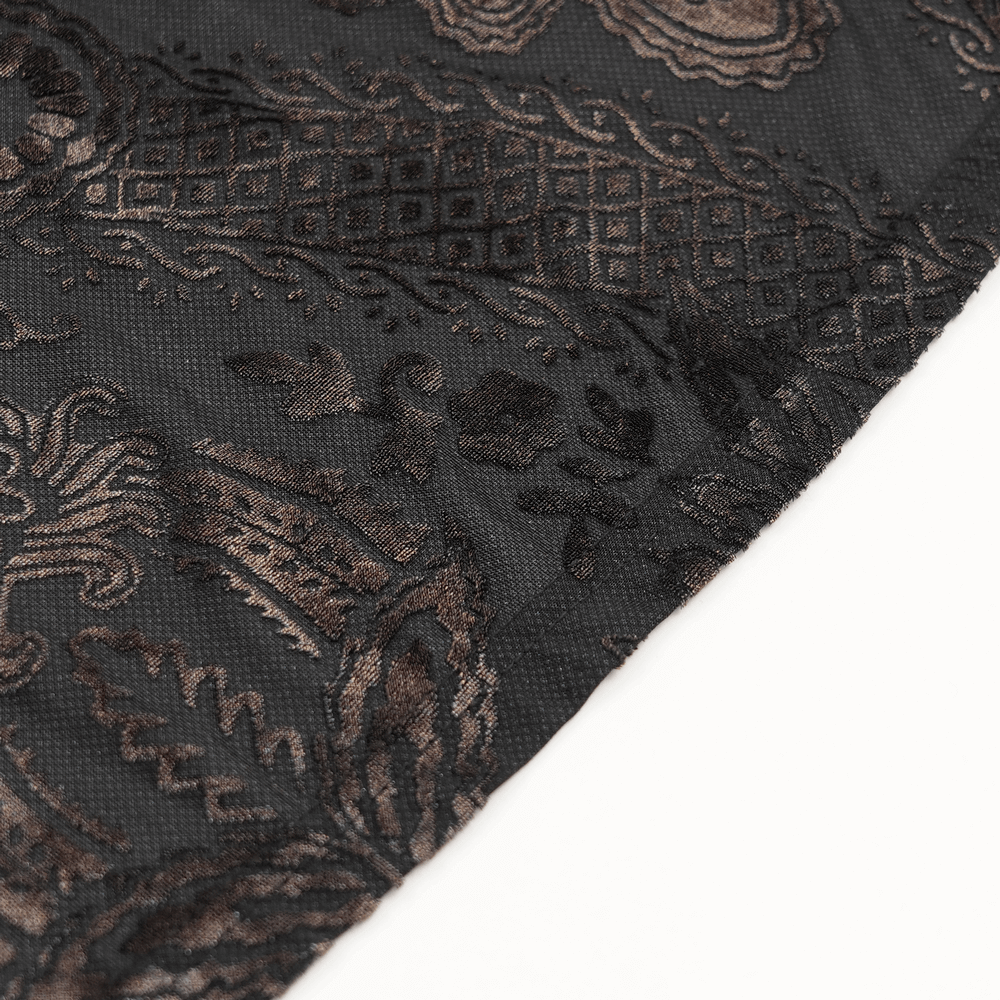 Long Gothic Lace Dress with Elegant Chain Detail