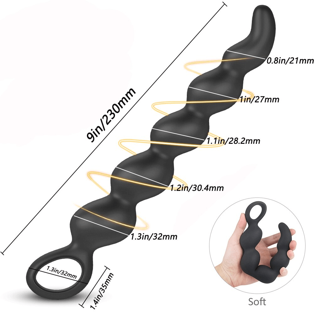 Long Silicone Anal Beads / Erotic Intimate Sex Toys for Adult - EVE's SECRETS