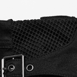 Low-Waist Gothic Women's Shorts with Side Lacing