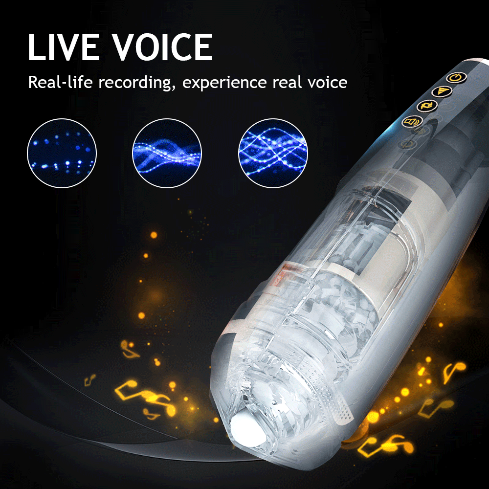 Male Blowjob Masturbator with Live Voice Funktion / Vibrating Sex Toys For Men - EVE's SECRETS