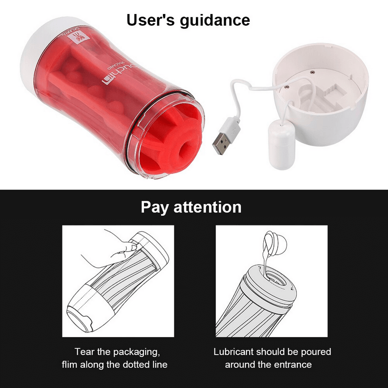 Male Soft Vibrating Masturbator / Vacuum Sucking Cup / Blowjob Sex Toy - EVE's SECRETS