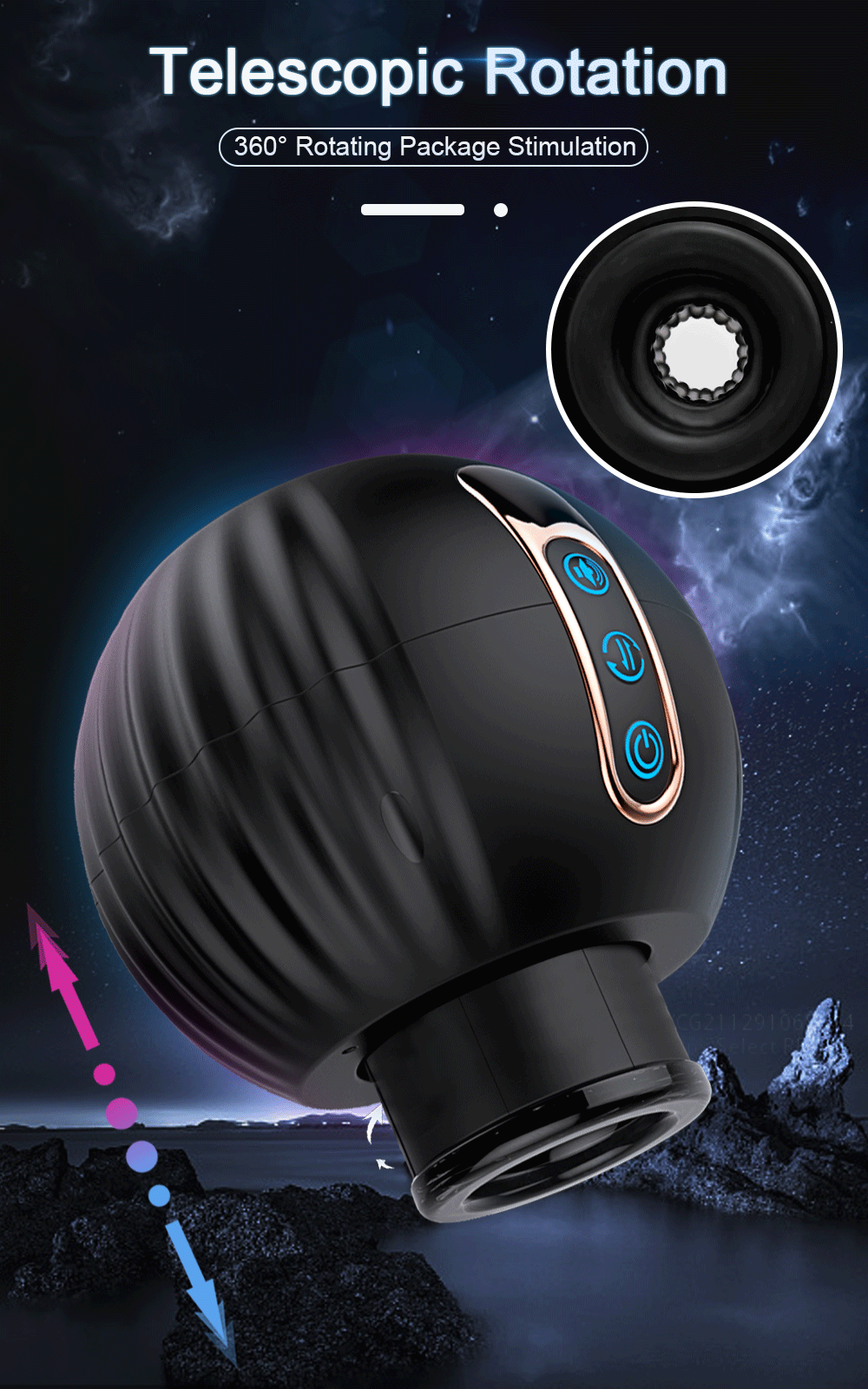 Male Telescopic Masturbator / Blowjob Sex Machine / Adult Sex Toy for Men - EVE's SECRETS