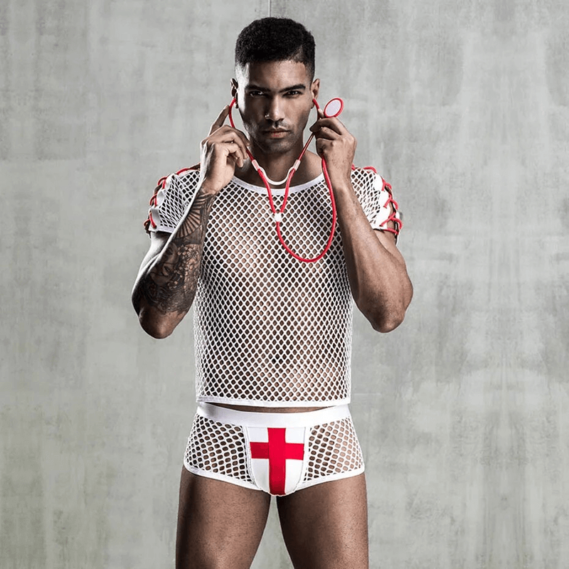 Men's Doctor Erotic Uniform / Mesh Erotic Cosplay Underwear - EVE's SECRETS